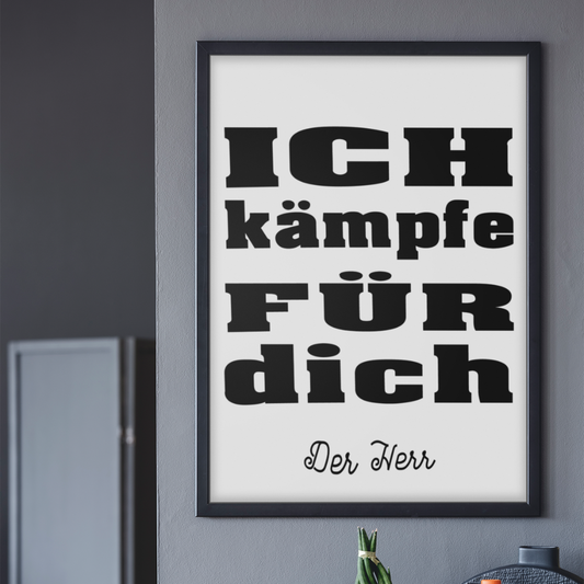 Ich kämpfe für dich A4/A3 Digital Poster