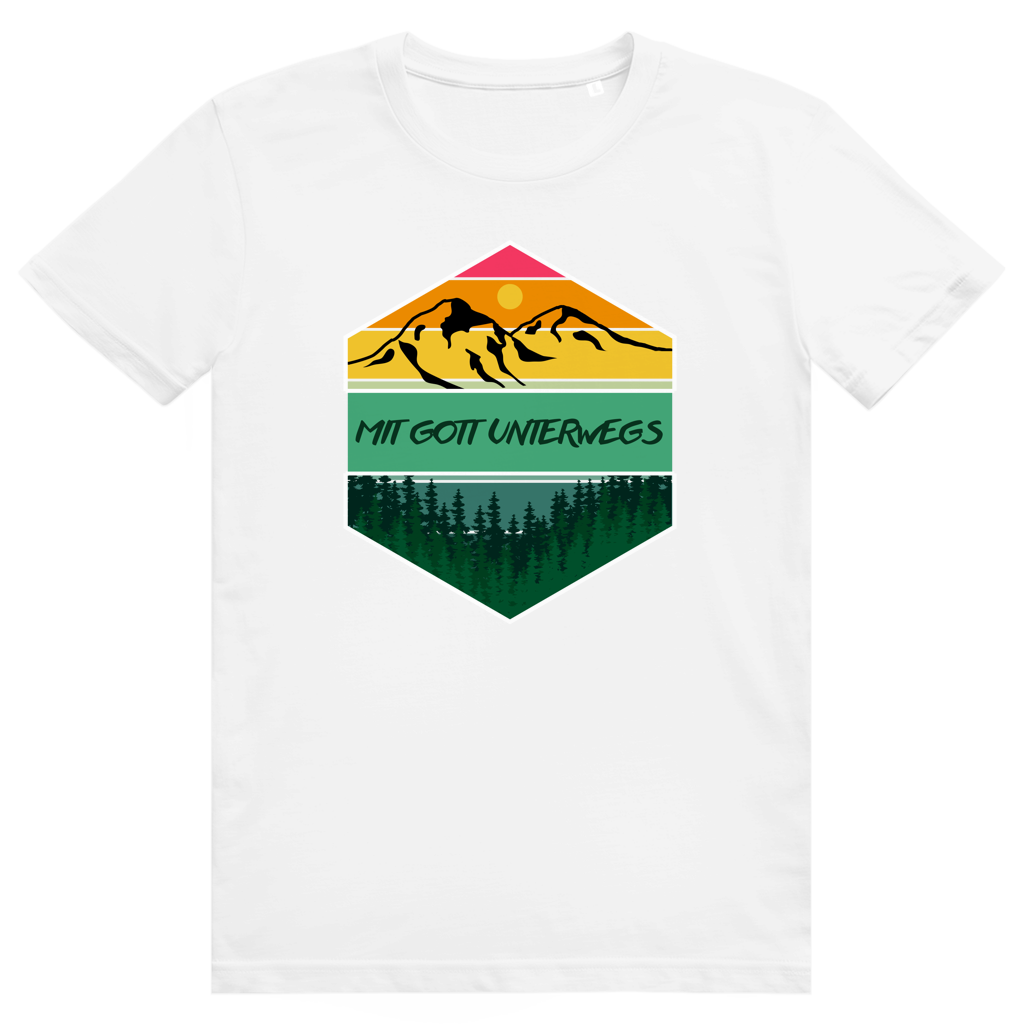 Mit Gott unterwegs Premium Shirt Unisex