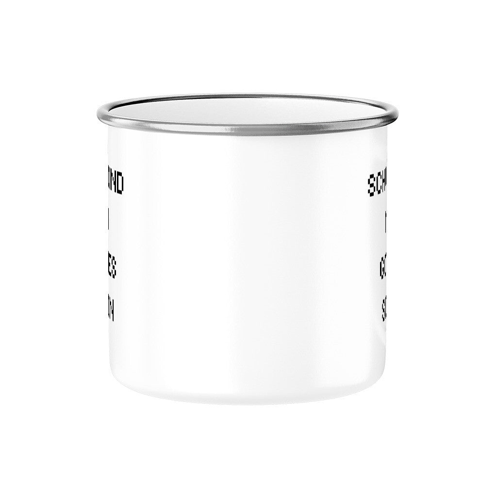Schulkind mit Gottes Segen:
Weiße Kindertasse mit christlichem Einschulungsdesign „Schulkind mit Gottes Segen“ in schwarzer Pixel-Schrift auf weißem Hintergrund.