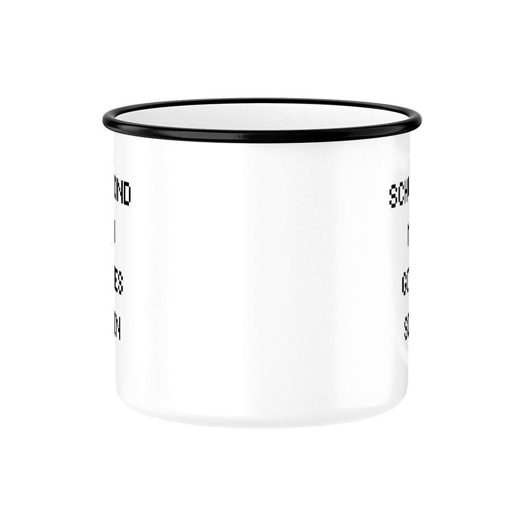 Schulkind mit Gottes Segen:
Weiße Kindertasse mit christlichem Einschulungsdesign „Schulkind mit Gottes Segen“ in schwarzer Pixel-Schrift auf weißem Hintergrund.