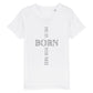 christliches T-Shirt für Kids in weiß aus 100 % Bio-Baumwolle " he is born for me! " aus unserer he... Kollektion