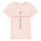 christliches T-Shirt für Kids in rosa aus 100 % Bio-Baumwolle " I love Jesus he loved me first! " aus unserer he... Kollektion