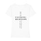 christliches T-Shirt für Frauen in weiß aus 100 % Bio-Baumwolle "he is faithful and righteous to forgive us our sins" aus unserer he... Kollektion