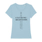 christliches T-Shirt für Frauen in hellblau aus 100 % Bio-Baumwolle "he is faithful and righteous to forgive us our sins" aus unserer he... Kollektion