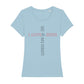christliches T-Shirt für Frauen in hellblau aus 100 % Bio-Baumwolle "I love Jesus he loved me frist!" aus unserer he... Kollektion