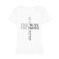 christliches T-Shirt für Frauen in weiß aus 100 % Bio-Baumwolle "he is the way and the truth and the life" aus unserer he... Kollektion