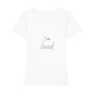 christliches T-Shirt für Frauen in weiß aus 100 % Bio-Baumwolle "I am loved" aus unserer I am... Kollektion