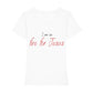 christliches T-Shirt für Frauen in weiß aus 100 % Bio-Baumwolle "I am on fire for Jesus" aus unserer I am... Kollektion