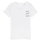 christliches T-Shirt für Kids in weiß aus 100 % Bio-Baumwolle " geplant gewollt gesegnet "