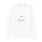 christliches Sweatshirt für Frauen und Männer in weiß aus Bio-Baumwolle "I am loved" aus unserer I am... Kollektion