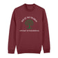 christliches Sweatshirt für Frauen und Männer in dunkelrot aus Bio-Baumwolle "Der ist wie eine Baum gepflanzt an Wasserbächen" nach Psalm 1,3 mit grünem Baum