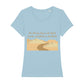 christliches T-Shirt für Frauen in hellblau aus 100 % Bio-Baumwolle "Ich will einen Weg in der Wüste bereiten und Ströme in der Einöde"