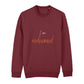christliches Sweatshirt für Frauen und Männer in dunkelrot aus Bio-Baumwolle "I am redeemed" aus unserer I am... Kollektion