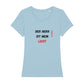 christliches T-Shirt mit einem Frauen-Schnitt in hellblau aus 100 % Bio-Baumwolle Vorderseite "Der Herr ist mein Licht" Psalm 27,1 Erhältlich in den Größen XS bis XXL