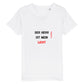 christliches T-Shirt für Kinder mit einem Unisex-Schnitt in weiß aus 100 % Bio-Baumwolle Vorderseite "Der Herr ist mein Licht" Psalm 27,1  Erhältlich in den Größen 98/104 bis 152/164