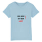 christliches T-Shirt für Kinder mit einem Unisex-Schnitt in hellblau aus 100 % Bio-Baumwolle Vorderseite "Der Herr ist mein Licht" Psalm 27,1  Erhältlich in den Größen 98/104 bis 152/164