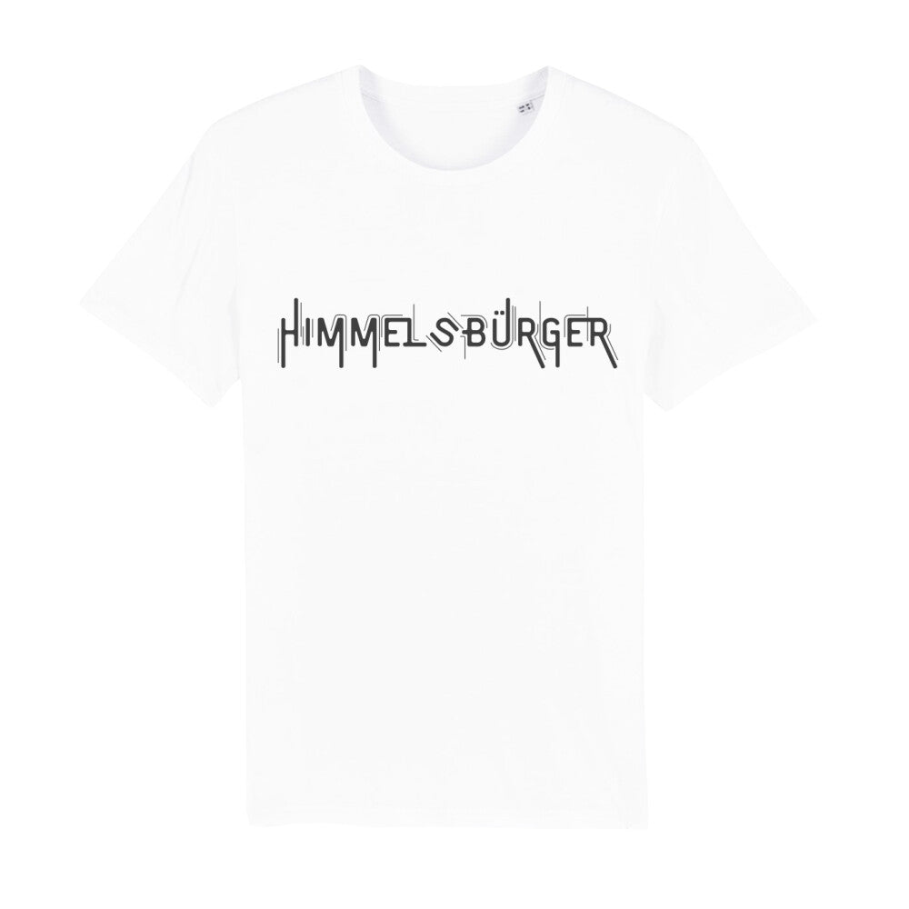 christliches T-Shirt mit einem Unisex-Schnitt in weiß aus 100 % Bio-Baumwolle "Himmelsbürger" mit dem Schriftzug Himmelsbürger mittig auf der Brust. Erhältlich in den Größen S bis XXL