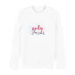 christliches Sweatshirt mit einem Unisex-Schnitt in weiß aus Bio-Baumwolle mit dem Schriftzug only Jesus mitten auf der Brust. Erhältlich in den Größen XS bis XXL