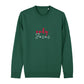 christliches Sweatshirt mit einem Unisex-Schnitt in dunkelgrün aus Bio-Baumwolle mit dem Schriftzug only Jesus mitten auf der Brust. Erhältlich in den Größen XS bis XXL