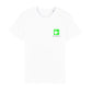 christliches T-Shirt mit einem Unisex-Schnitt in weiß aus 100 % Bio-Baumwolle " WorshipTime " mit dem Schriftzug " WorshipTime " und einen Button angelehnt an den FaceTime Button rechts auf der Brust. Erhältlich in den Größen S bis XXL und in weiteren Farben