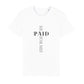 christliches T-Shirt mit einem Unisex-Schnitt in weiß aus 100 % Bio-Baumwolle  "he has paid for me" aus unserer he... Kollektion Erhältlich in den Größen S bis XXL 