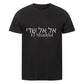 christliches T-Shirt mit einem Unisex-Schnitt in schwarz aus 100 % Bio-Baumwolle auf der Vorderseite mittig auf der Brust "El Shaddai" und darüber El Shaddai in hebräisch. Erhältlich in den Größen S bis 4XL