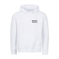 christlicher Hoodie mit einem Unisex-Schnitt in weiß aus Bio-Baumwolle rechts minimalistisch auf der Brust "New life in Jesus". Erhältlich in den Größen XS bis XXL